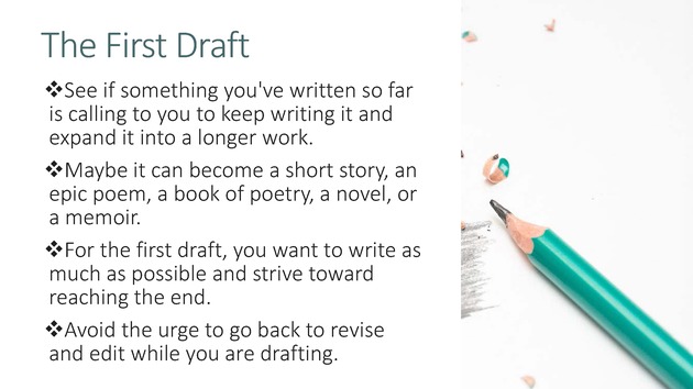 Creative Writing Bootcamp - The First Draft 1
